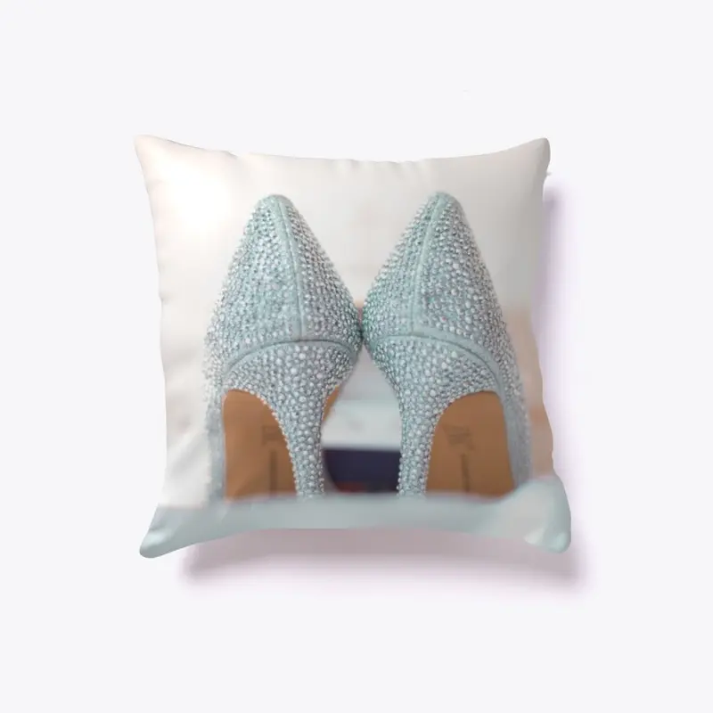 Cinderella's Slipper Glitter Pillow